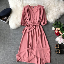 Load image into Gallery viewer, Spring V Neck Midi Long Dress