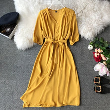 Load image into Gallery viewer, Spring V Neck Midi Long Dress