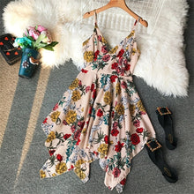 Load image into Gallery viewer, Boho V Neck Midi Dress