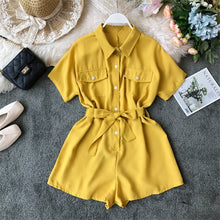 Load image into Gallery viewer, Blouse Rompers Short Jumpsuit