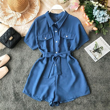 Load image into Gallery viewer, Blouse Rompers Short Jumpsuit