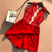 Load image into Gallery viewer, Lace Patchwork Jumpsuit