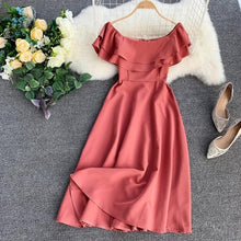 Load image into Gallery viewer, Fashion Off Shoulder Midi Long Dress