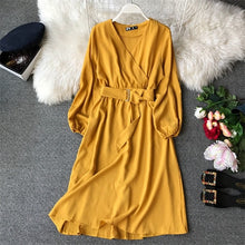 Load image into Gallery viewer, V Neck Spring Midi Long Dress