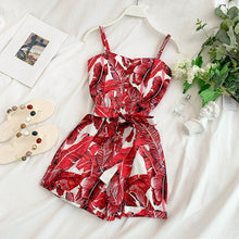 Load image into Gallery viewer, Floral Print Short Jumpsuit