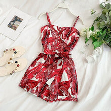 Load image into Gallery viewer, Floral Print Short Jumpsuit