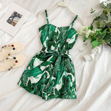 Load image into Gallery viewer, Floral Print Short Jumpsuit