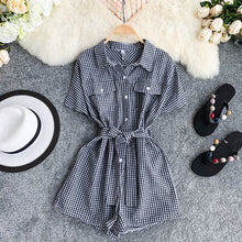Load image into Gallery viewer, Plaid Print Jumpsuit