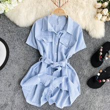 Load image into Gallery viewer, Plaid Print Jumpsuit