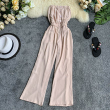 Load image into Gallery viewer, Strapless Yellow Jumpsuit