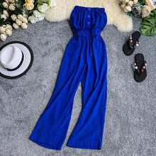 Load image into Gallery viewer, Strapless Yellow Jumpsuit