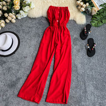 Load image into Gallery viewer, Strapless Yellow Jumpsuit