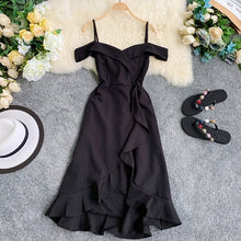 Load image into Gallery viewer, Asymmetrical Midi Long Dress