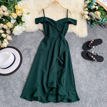 Load image into Gallery viewer, Asymmetrical Midi Long Dress