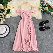 Load image into Gallery viewer, Asymmetrical Midi Long Dress