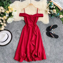 Load image into Gallery viewer, Asymmetrical Midi Long Dress