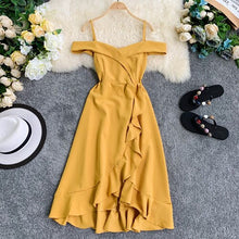 Load image into Gallery viewer, Asymmetrical Midi Long Dress